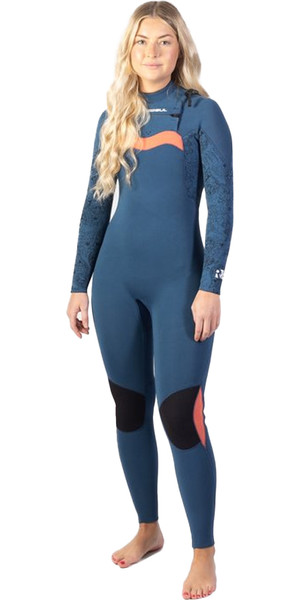 2023 Billabong Womens Launch 5 4mm Back Zip Wetsuit ABJW100159 Grey